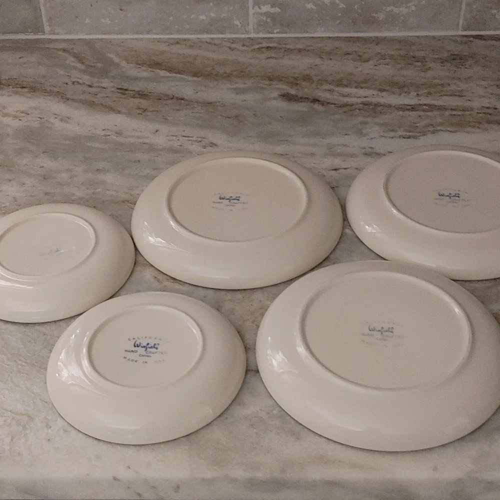 5 MCM Winfield Pink Dragon Flower Dishes